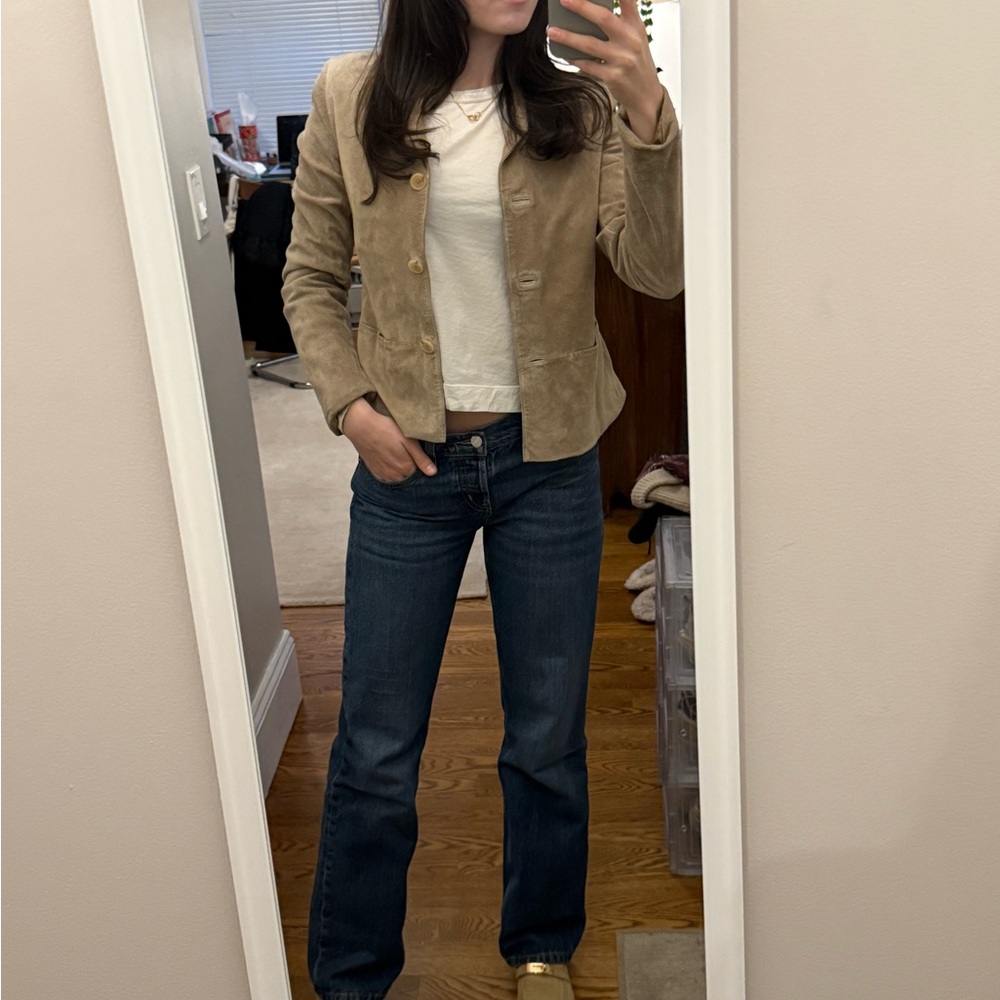 LOFT Tan Suede Blazer